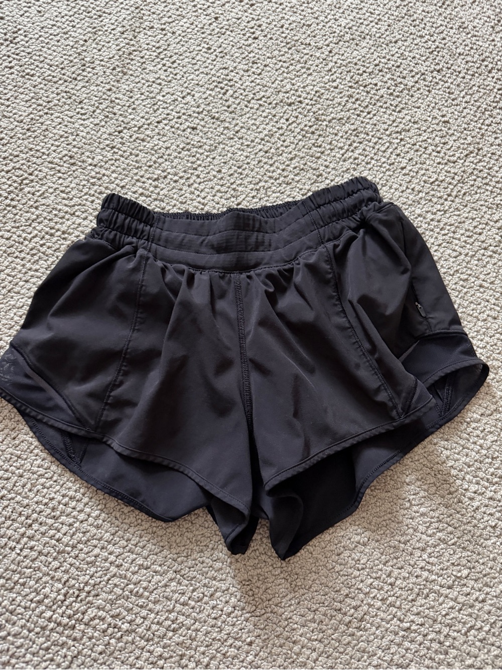 Women's Black Performance Running Shorts